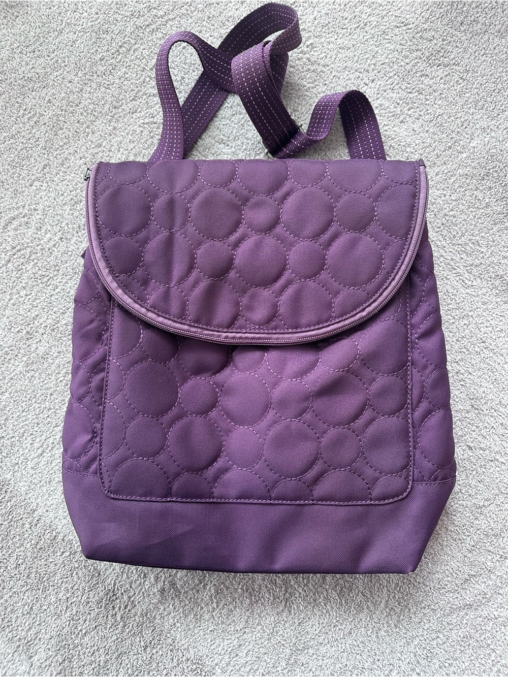 Thirty-One Quilted Purple Women's Everyday Backpack Vary You Bag